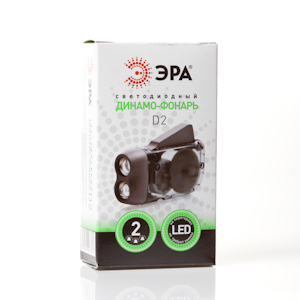 D2 Фонарь ЭРА (Динамо) 2xLED, L1131, ремешок на запястье (25/50/3000)
