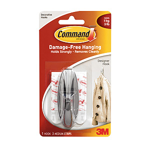 17081CHR Command Легкоудал. дизайн крючок хром. Средн. до 1,35 кг., 1 шт. (уп) (24/1152)