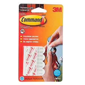 17024 Command Легкоудал. самокл. полоски для ПЛАКАТОВ, 12 шт. (уп) (36/2520)