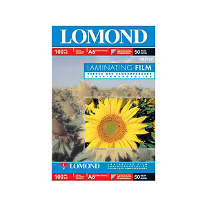 1302137 Lomond Пленка для ламинирования Формат А5 (154х216мм), 100 мкм. Глянцевая (50л)
