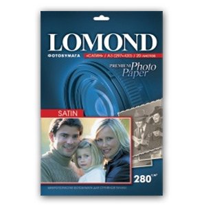 1104230 Lomond Бумага Premium А3 (сатин) 280г/м2 (20л) (20)