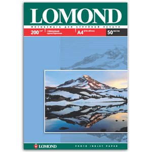 0102020 Lomond Бумага IJ А4 (глянц) 200г/м2 (50 л) (18/990)