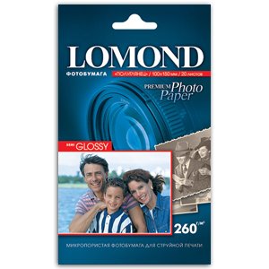 1103302 Lomond Бумага Premium А6 (полуглянц) 260г/м2 (20л) (1/120/4320)