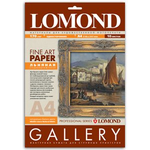 0913041 Lomond арт.бумага Linen A4, 170г/10л. (25)