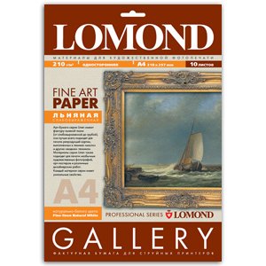0913141 Lomond арт.бумага Linen A4, 210г/10л. (20)