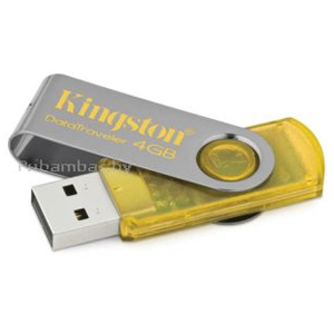 Флэш-диск Kingston 04 Gb DT 101 Yellow выдв.порт