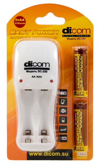 З/у DICOM ЗУ Easy Power DC250 +2 ak. 2700MhA