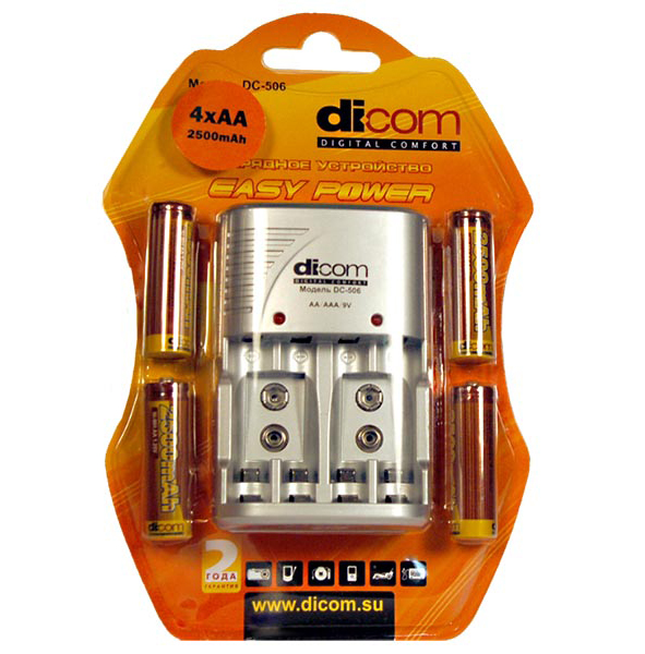 З/у DICOM ЗУ Easy Power DC506 +4 ak. 2500MhA