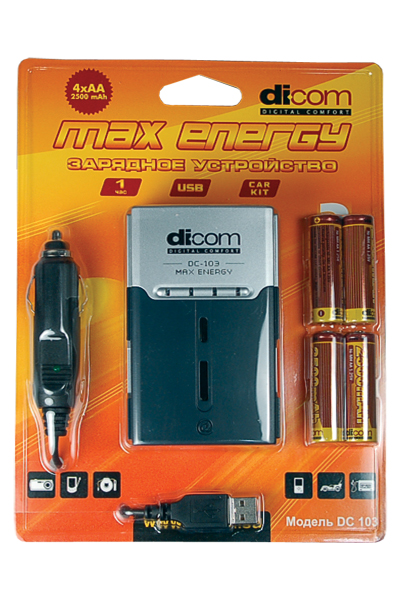 З/у DICOM ЗУ Max Energy DC103+4 ak.2500
