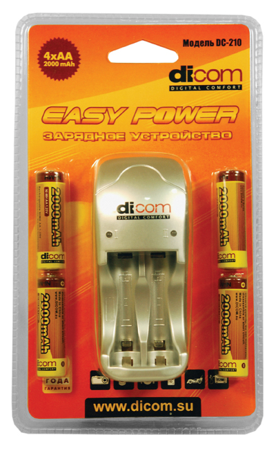 З/у DICOM ЗУ Ultima DC205 + 4ak. 2500mAh