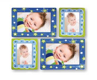 PV01482 Ф/рамка набор 2x 10*15 и 2x 7*10 Blue and green star