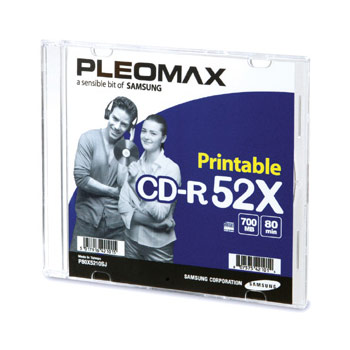 CD-R 80 min 700 mb 52x Pleomax Printable Slim