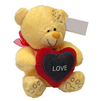 V12897/20 Медвежонок с сердцем, 20 см, 1х60