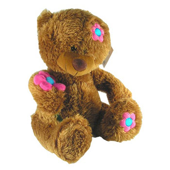 V19167/25-2 Медвежонок с цветком, 2 в асс., 1х36