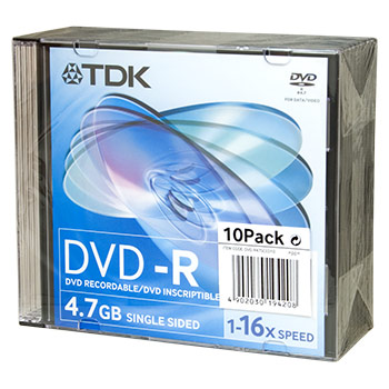 DVD - R 4.7 Gb, 16x , Slim (10) (120)