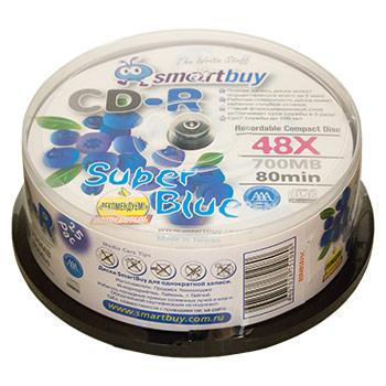 CD-R 80 48x Super Blue Cake Box (25)