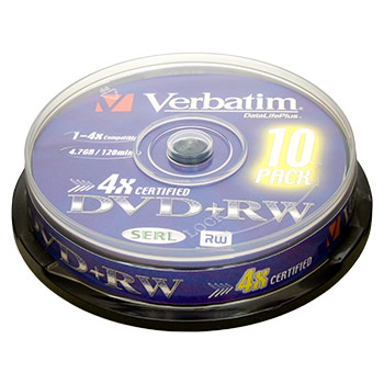 DVD + RW 4.7 Gb, 4x cake(10) [200]