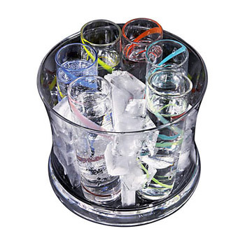 Набор "УРА!" , 6 стопок в ведерке для льда 