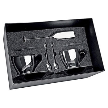 Набор: 2 чашки (200мл)+2 ложки+мини-шейкер+2 подставки  