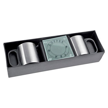 Набор: 2 кружки (200мл)+2 подставки под горячее 