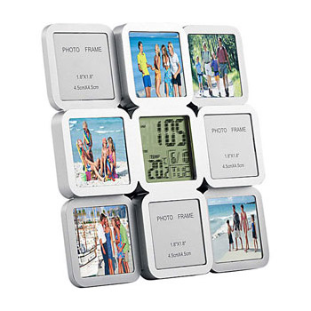 Часы+рамка для фосьми фото 4,5х4,5 см+термометр 