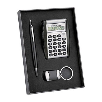 Набор: брелок+ручка+калькулятор 