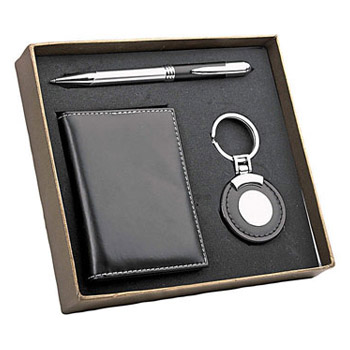 Набор: ручка+визитница+брелок