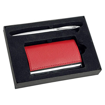 Набор: ручка+визитница