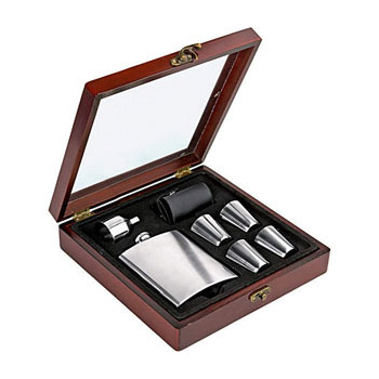 Набор: фляжка+4стаканчика+воронка