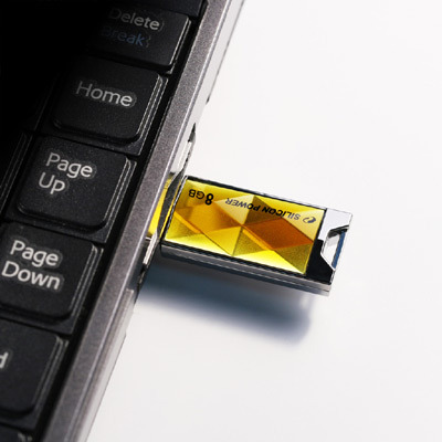 Silicon Power USB Flash Drive 08 Gb Touch 850 Amber