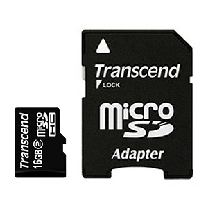 Transcend Micro Secure Digital 16 Gb Class 2 + adapter