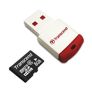 Transcend Micro Secure Digital 08 Gb Class 6 + P3 Reader