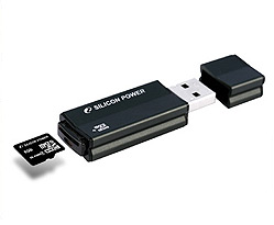 Silicon Power Micro Secure Digital 04 Gb SDHC Class 6 + USB reader