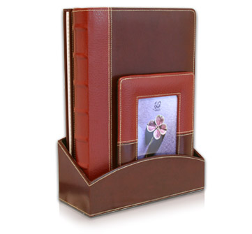 Набор: 2 ф/альбома+ф/рамка+BOX, натуральная кожа 1629.300.46.BB