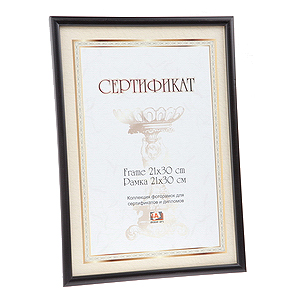 Image Art 6009-8/Е (Черный) certificate 21x30 (12/24/600)