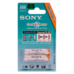      SONY Sony HR03-2BL 800 mAh cycle energy BLUE [NHAAAB2K] (20/120/11520)
