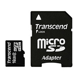      Transcend Transcend Micro Secure Digital 16 Gb Class 2 + adapter