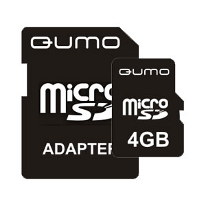      QUMO QUMO Micro Secure Digital 04 Gb Class 2 [HC] + Adapter