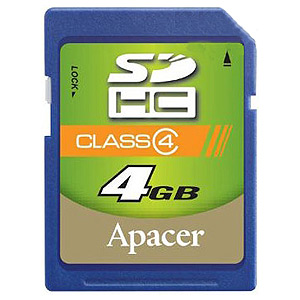      Apacer Apacer Secure Digital 04 Gb Class 4
