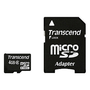      Transcend Transcend Micro Secure Digital 04 Gb Class 2 + adapter