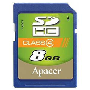     Apacer Apacer Secure Digital 08 Gb Class 4