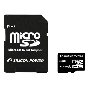      Silicon Power Silicon Power Micro Secure Digital 08 Gb Class 6 + 2Ad