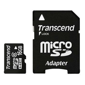      Transcend Transcend Micro Secure Digital 16 Gb Class 6 + adapter