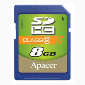      Apacer Apacer Secure Digital 08 Gb Class 6