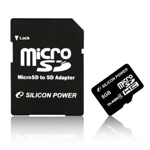      Silicon Power Silicon Power Micro Secure Digital 08 Gb Class 4 + 2Ad