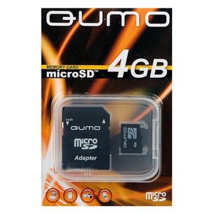     QUMO QUMO Micro Secure Digital 04 Gb Class 6 [HC] + Adapter